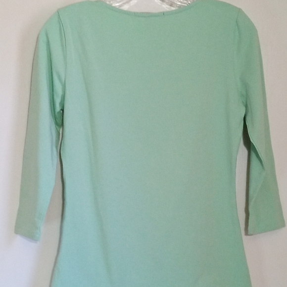 Boston Proper sea foam green scoop neck 3/4 sleeve top women's size small - Picture 5 of 5